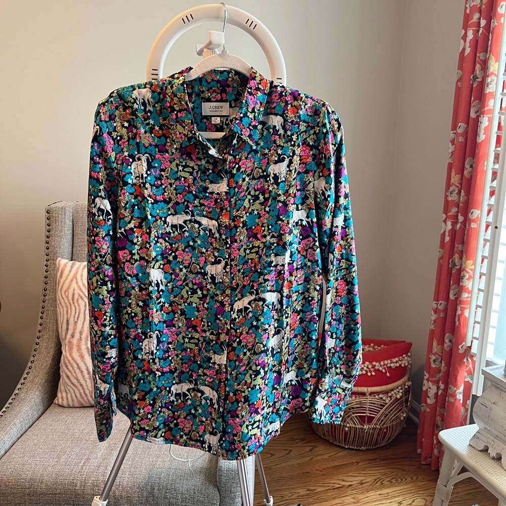 J Crew Collection 100% Silk Blouse